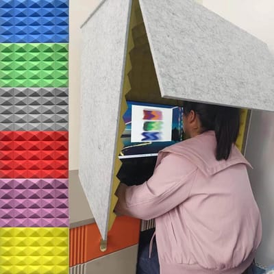 Geluiddichte Cabine - Opnamestudio - Zang Opnemen - Dubbellaags Isolatie - 80x80x80 cm - Grijs