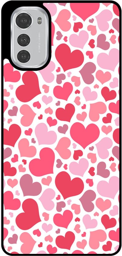 Smartphonica Telefoonhoesje Geschikt voor Motorola Moto E32 / E32s met Hartjes Print - Hearts Design TPU Backcover Case - Kinder Hoesje met Hartjes Design geschikt voor Motorola Moto E32;Motorola Moto E32s