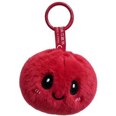 2 stuks Schattige Dumpling Sleutelhanger Ring Pluizige Bont Pompon Dumpling Bedeltje Sleutelhanger Charme Sleutelring Tas Auto Sleutel Hanger Cadeau voor Meisje