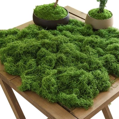 Synthetisch mosgras - Kunstgras mat - Decoratief gebruik - Natuurlijke look - 200g - Groen