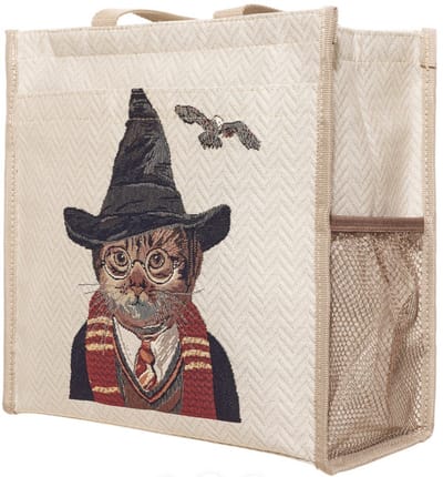 Cityshopper - Schoudertas - Creme kleur - Magical Cat - Magische Kat