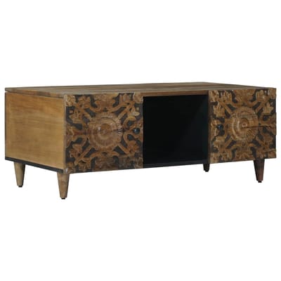 vidaXL - Salontafel - Bruin - 100 - x - 54 - x - 40 - cm - Massief - Mango - Hout