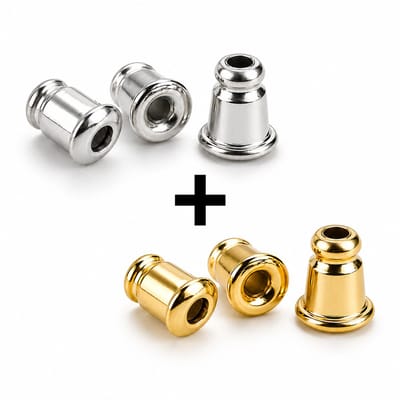 Behave Oorbel Stoppers 500 Stuks Zilverkleur - 500 Stuks Goudkleur - 4mm x 4mm - Metalen Oorbel Achterkantjes