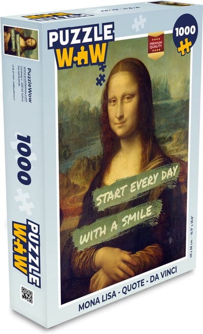 Puzzel Mona Lisa - Quote - Da Vinci - Legpuzzel - Puzzel 1000 stukjes volwassenen