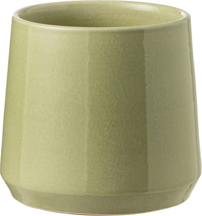 J-Line bloempot Rond - keramiek - groen - small - 2 stuks - Ø 17 cm
