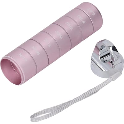 Wekelijkse Medicijn Organizer Aluminiumlegering 7 Dagen Waterdichte Reismedicijnkoffer Draagbare Metalen Dagelijkse Medicijnbox Rond gray