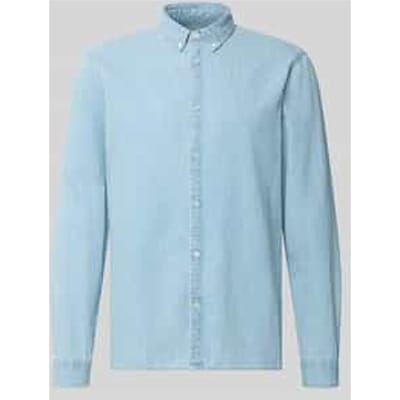 regular fit vrijetijdsoverhemd in denimlook