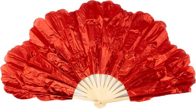 KIMU® Waaier Luxe Rood Bloem - Fleurig Flower Rode Fan - Handwaaier Vouwwaaier Opvouwbaar Verkoeling Zomer Hitte Flamenco Theater Dames Meisjes Festival