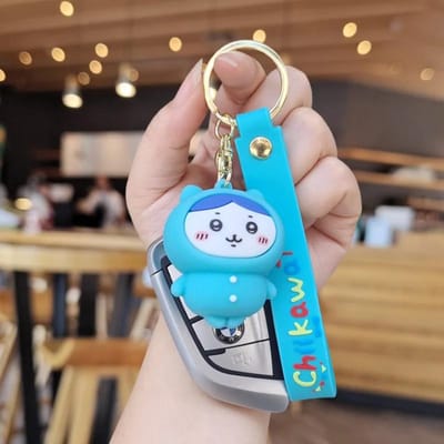 Chikawas Schattige Pop Hachiware Konijn Hanger Auto Hanger Sleutelhanger Cartoon Kawaii Tas Hanger Kinderen Kleine Cadeau blue