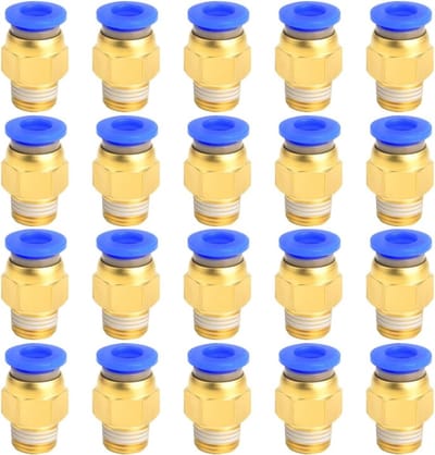Snelle Koppelingen voor 4mm PTFE Slang met 1/8 Inch Mannelijke Draad, Push-to-Connect voor 3D Printers en Perslucht Systemen