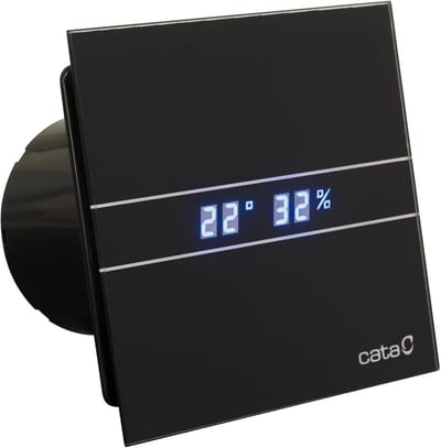 Badkamerwisser met Hygrometer en Timer - Vochtigheidssensor - 8W - Zwart