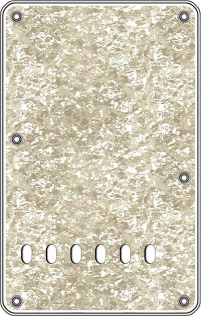 Boston BPL413-PW back plate, string spacing 11,2mm, 4 ply, standard Stallion, 86x138mm, lefthanded, pearl white