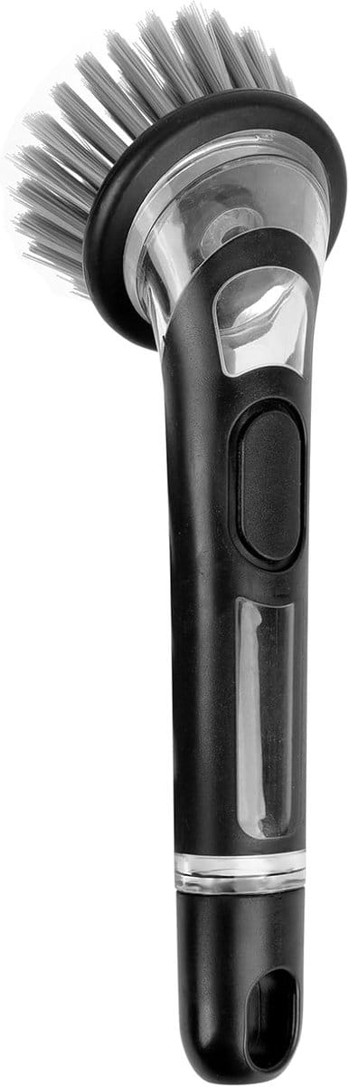 Afwasborstel met afwasmiddeldispenser, reinigingsborstel met afwasmiddeldispenser, keukenborstel voor pot, pan, gootsteenreiniging