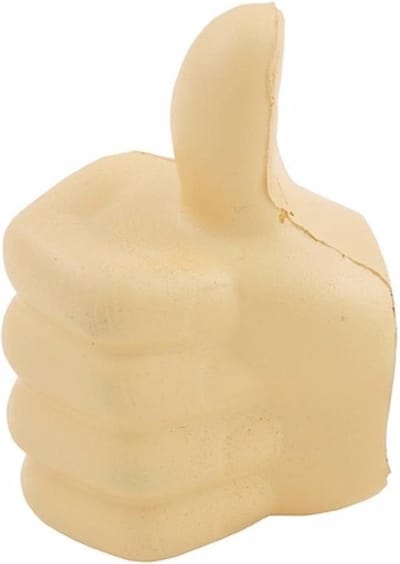 Stressbal - duim - beterschap - sterkte - geslaagd cadeau - anti stress