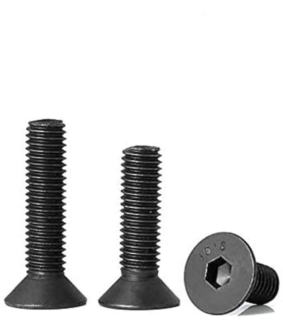 Set van 5 verzonken schroeven, zeshoekige platte kop, M4x8mm bevestigingsschroeven voor hout en metaal