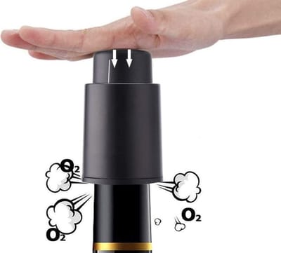 Wijndop | Langer houdbaar dop | Vacuum pomp | Champagne kurk | Wijnen | Leuk om cadeau te doen!