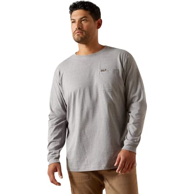 T-shirt met lange mouwen en zak Ariat Rebar Cotton Strong Standard