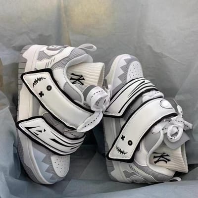 Schoenen voor Dames Platform Dames Sportschoen Herfst Nieuw Luxe Casual Schoenen Trend Skateschoen Vulkaniseer Schoenen 36 white
