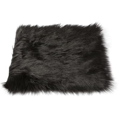 Coussin de Siège Auto Confort Doux Laine Éponge Chaud Housse de Siège 45x45cm pour Voitures Camions SUV Noir noir