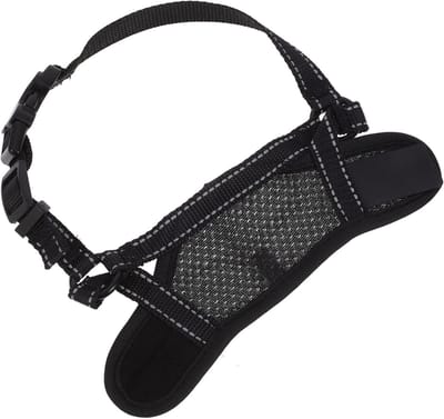 Hondenmuilkorf - Blafmasker Ademend - Veilig Wandelen - Verstelbaar Polyester - Maat L - Zwart