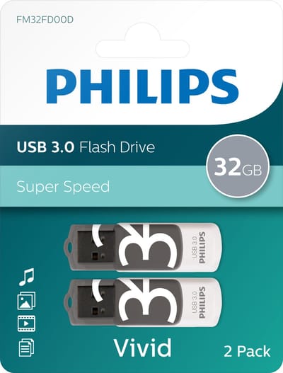 Philips FM32FD00D Vivid Edition 3.0 - USB-stick - 32 GB - 32GB - USB-stick