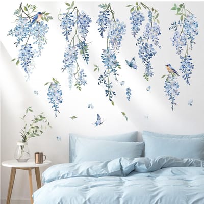 Store_9 - Wanddecoratie - Bloemen - Waterdicht - Multicolour - Muurstickers - Geschikt voor Slaapkamer en Woonkamer