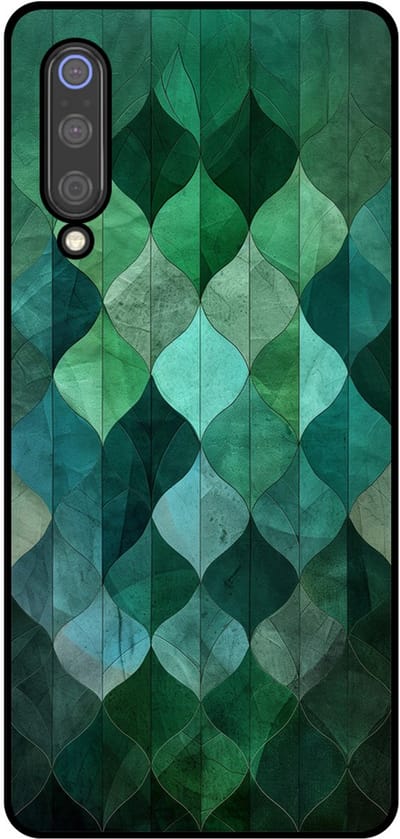 Smartphonica Telefoonhoesje Geschikt voor Xiaomi Mi 9 met groene bladeren opdruk - TPU backcover case green leafs design geschikt voor Xiaomi Mi 9
