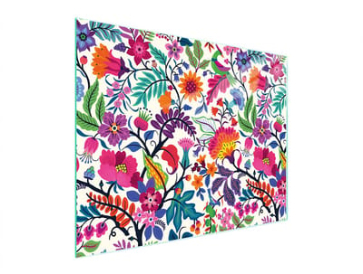 TMK ArtDeko Serie - Glazen Snijplank - 52x40 cm - Bloemenprint