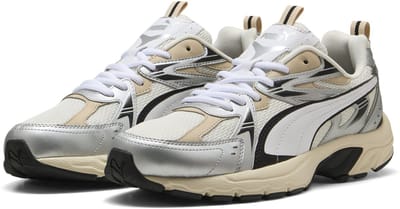 PUMA Milenio tech_ Unisex Sneakers - Warm White-PUMA White-PUMA Silver
