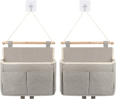 Hangende organizer met hoge capaciteit - 2 opbergtassen met haken voor badkamer, kantoor en slaapkamer