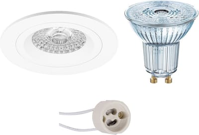 LED Spot Set - LEDVANCE Parathom PAR16 940 36D - Proma Rodos Pro - GU10 Fitting - Dimbaar - Inbouw Rond - Mat Wit - 3.4W - Natuurlijk Wit 4000K - Ø93mm