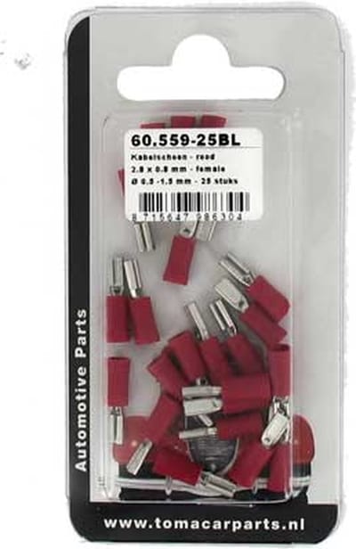 Kabelschoen 2.8x0.8 25 stuks blister