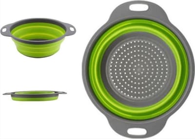 *** Inklapbaar Vergiet Opvouwbaar - Siliconen - Klein - Vaatwasbestendig - Hittebestendig en Gemakkelijk op te bergen - Koken en opruimen - van Heble® ***