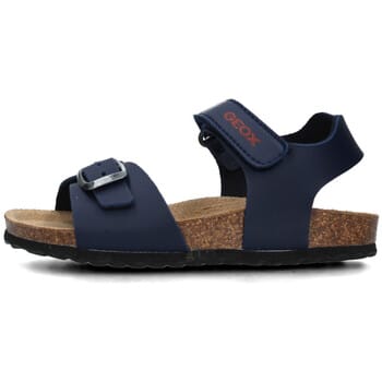 GEOX SANDAL CHALKI PEUTER Sandalen - MARINEBLAUW/DONKERROOD - Maat 20
