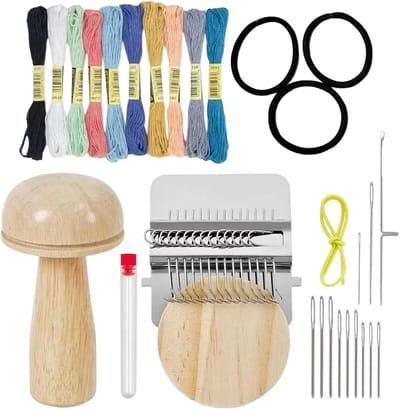 Paddenstoel Stoppen Set - Herstelhulp DIY - Kleding Reparatie - Multifunctioneel Hout - 15 x 15 x 6.5 cm - Houtkleur