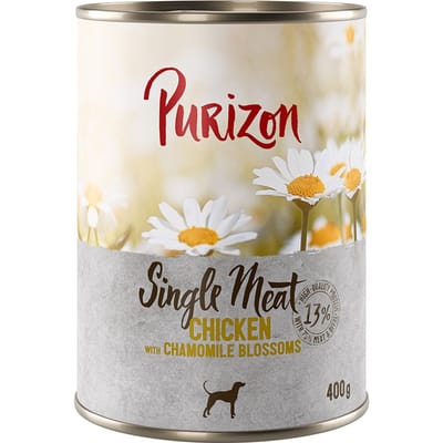 Purizon Single Meat 12 x 400 g - Kip met kamillebloesem