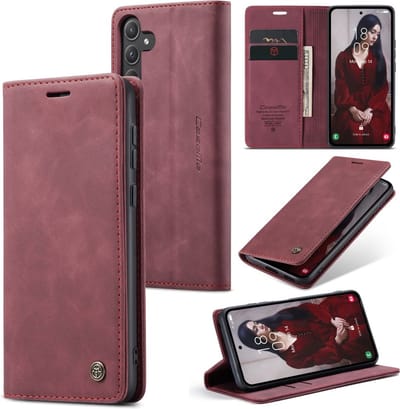 CaseMe Hoesje - Geschikt voor Samsung Galaxy A55 Hoesje - CaseMe 013 Book Case - Bordeaux