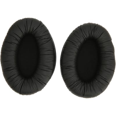 2 stuks Vervangende Oorkussentjes Geheugenschuim en Proteïne Leer Oorkussen Pads Cover voor Sennheiser black