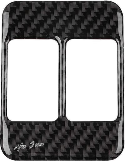 Mrs. Jones Verwarmingsknopafdekking koolstofvezel middenconsole autointerieur stoelverwarming knopafdekking framebekleding - auto accessoires interieur - zwarte uitstraling .