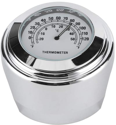Golden crown - Fiets Handvat Thermometer - Weerbestendig - Nauwkeurig - Wit - Temperatuurmeter - Geschikt voor Motorfietsen - Weerbericht