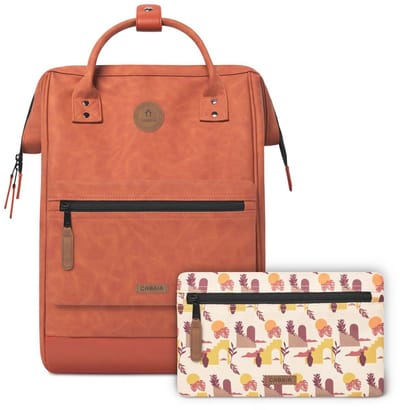 CABAIA vrije tijd rugzak rugzak met laptopvak Adventurer Vegan Nubuck Backpack 23L Tanta terracotta