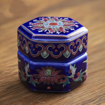 Super Min Urn voor Huisdieren – 15 ML – Keramiek – Kleine Asurn voor Hond, Kat, Vogel – Dierenurn voor Overleden Huisdieren – Donkerblauw