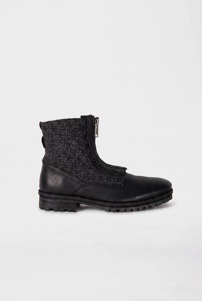 AllSaints Styx Boot Tweed Maat: 11 | Laarzen Outlet | Heren | Zwart