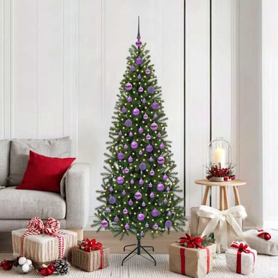 vidaXL - Kunstkerstboom - Groen - 180 - cm - PE - en - PVC