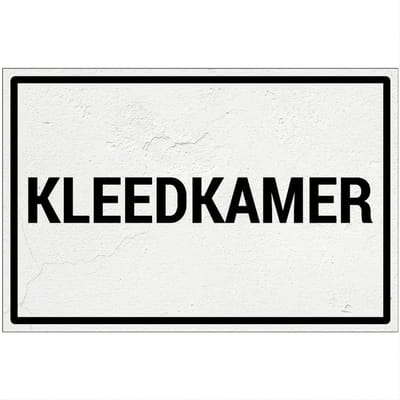 Kleedkamer bord | Forex Re materiaal | 18 x 12 cm