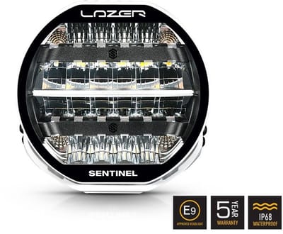 Verstraler - Lazer - Sentinel 9 - Highline - 8.9 - 22.5cm - Wit - Gen2 - Positielicht Wit/Amber - 2 flitspatronen - Driving