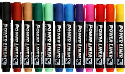 Power Liner, lijndikte 1,5-3 mm, diverse kleuren, 12 stuk/ 1 doos