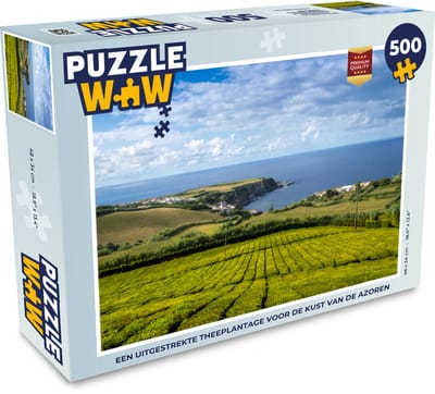 Puzzel Een uitgestrekte theeplantage voor de kust van de Azoren - Legpuzzel - Puzzel 500 stukjes