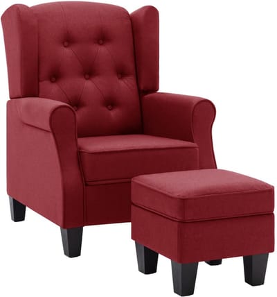 Fauteuil - Relaxzetel - Relaxstoel - Relaxfauteuil - Stoel - Met armleuning - Voor één Persoon - Wijnrood