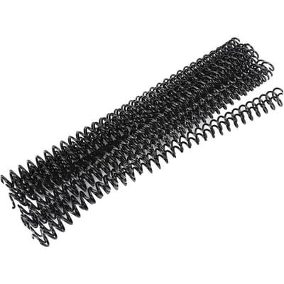 20 stuks 30-gaats losblad plastic bindringen spiraalringen voor A4-papier 19 mm transparant 11mm zwart